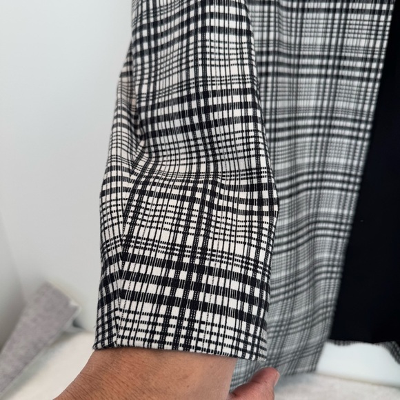 Classic Carolina Belle Black & White Plaid Open Front L Jacket Size L - Picture 4 of 8